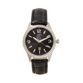 Pedre Women's Tacoma Black Strap Watch with Black Dial